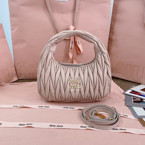 Wander Matelassé Nappa Leather Hobo Mini-Bag“23*13*7CM”-059=