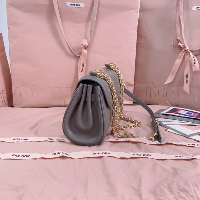 Nappa Leather Shoulder Bag“24*13.5*9CM”-0501=