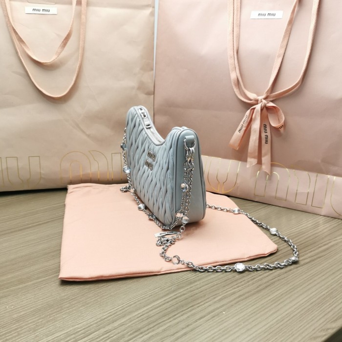 Matelassé Nappa Leather Shoulder Bag“21*16.5*5.5CM”-089=