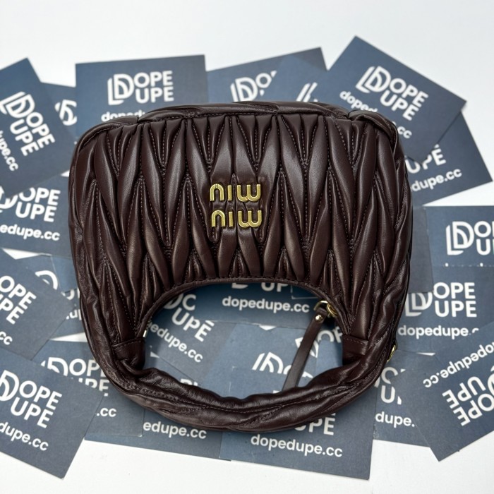 Wander Matelassé Nappa Leather Hobo Mini-Bag“23*13*7CM”-059
