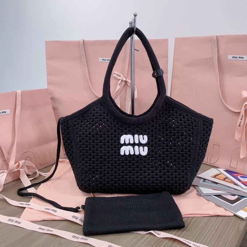 IVY Raffia-Effect Woven Tote Bag“28*26*12.5CM”-098=