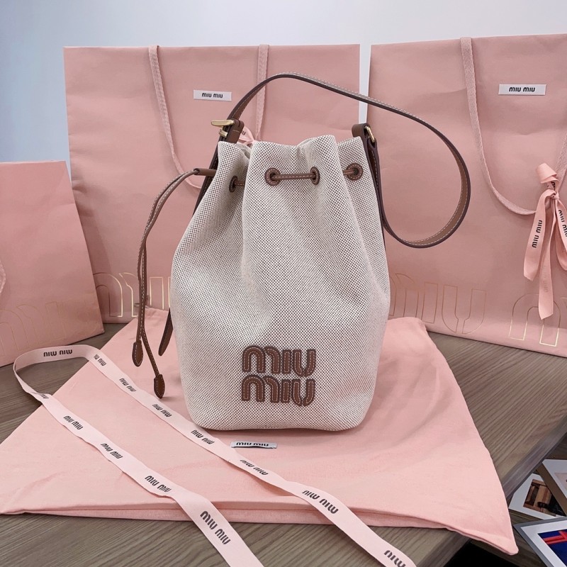Canvas And Leather Bucket Bag“29*23*17CM”-067=