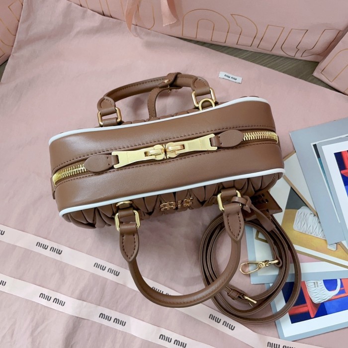 Arcadie Matelassé Nappa Leather Bag“22*10.5*7.5CM”-0301=