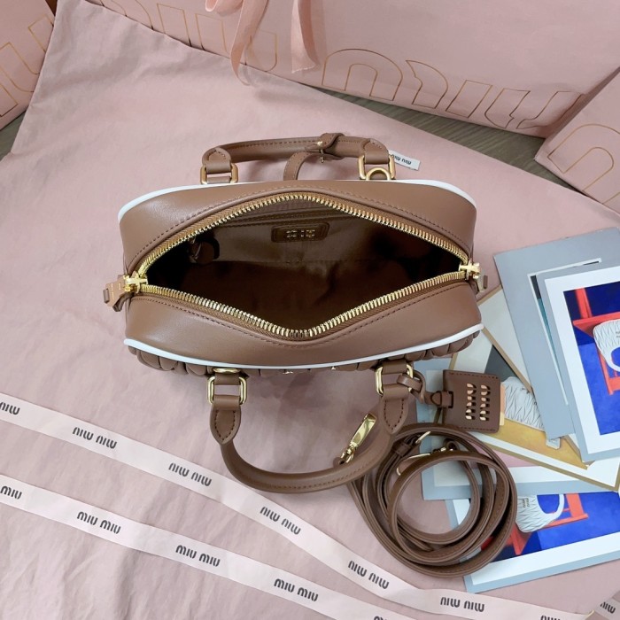 Arcadie Matelassé Nappa Leather Bag“22*10.5*7.5CM”-0301=