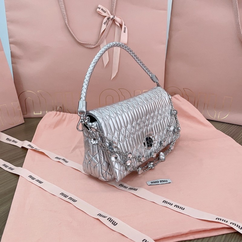 Crystal Nappa Leather And Crystal Mini-Bag“22.5*12*4.5CM”-087=