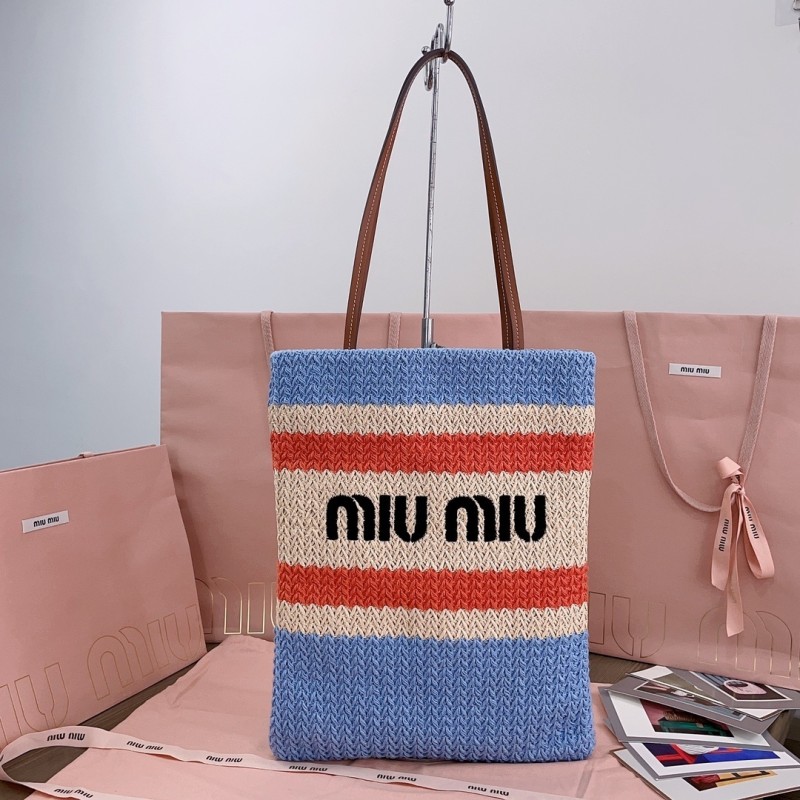 Raffia-Effect Woven Tote Bag“38*30CM”-056=