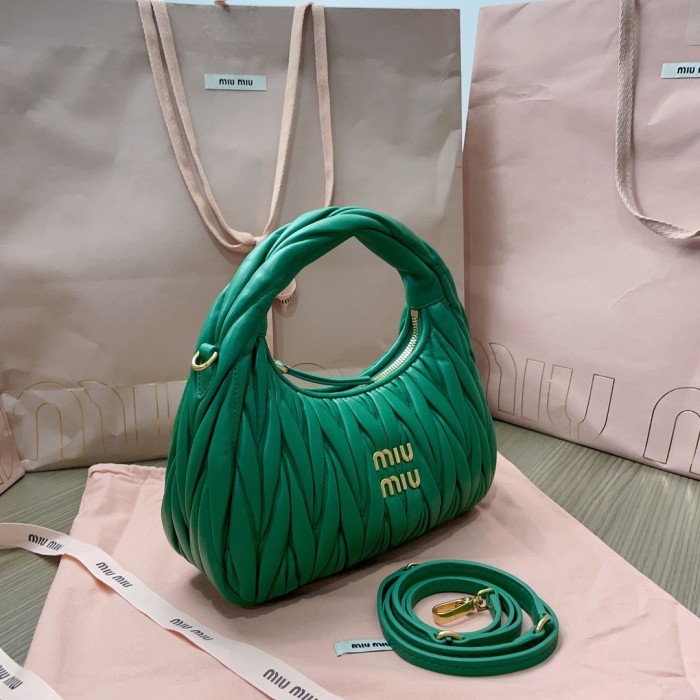 Wander Matelassé Nappa Lleather Hobo Bag“23*13*7CM”-059=