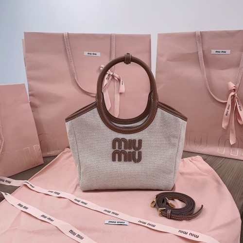 IVY Canvas And Leather Bag“22*14*11CM”-057=
