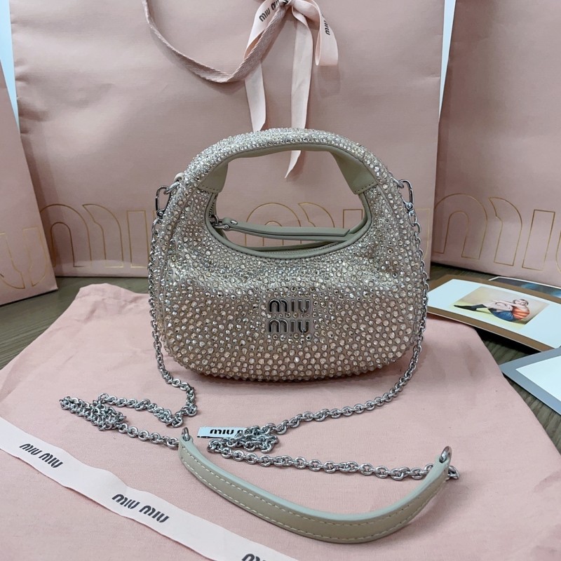 Wander Crystal-Embellished Shoulder Bag“17*10*6CM”-088=