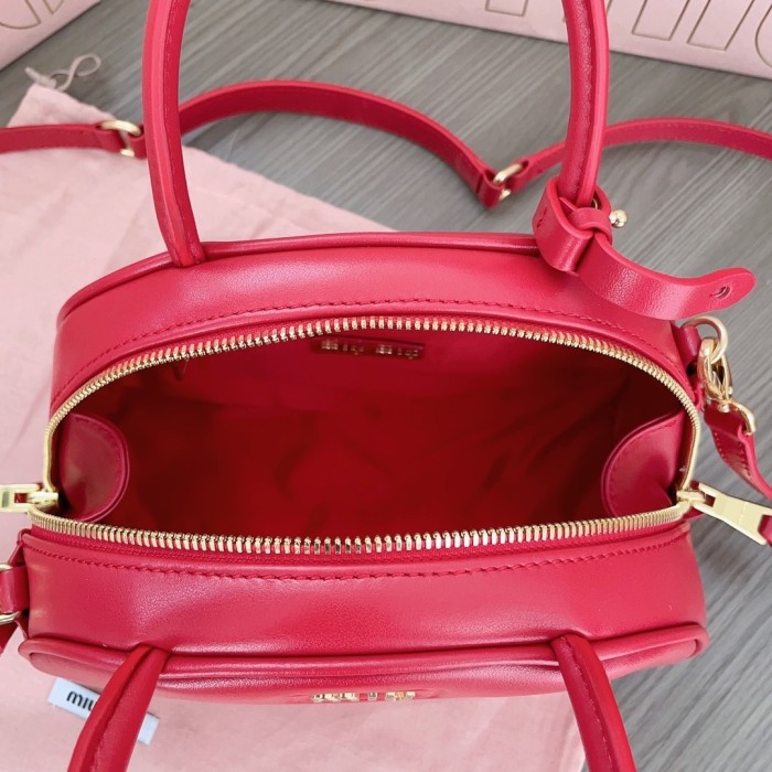 Leather Top Handle Bag“23*15*11CM”-098=