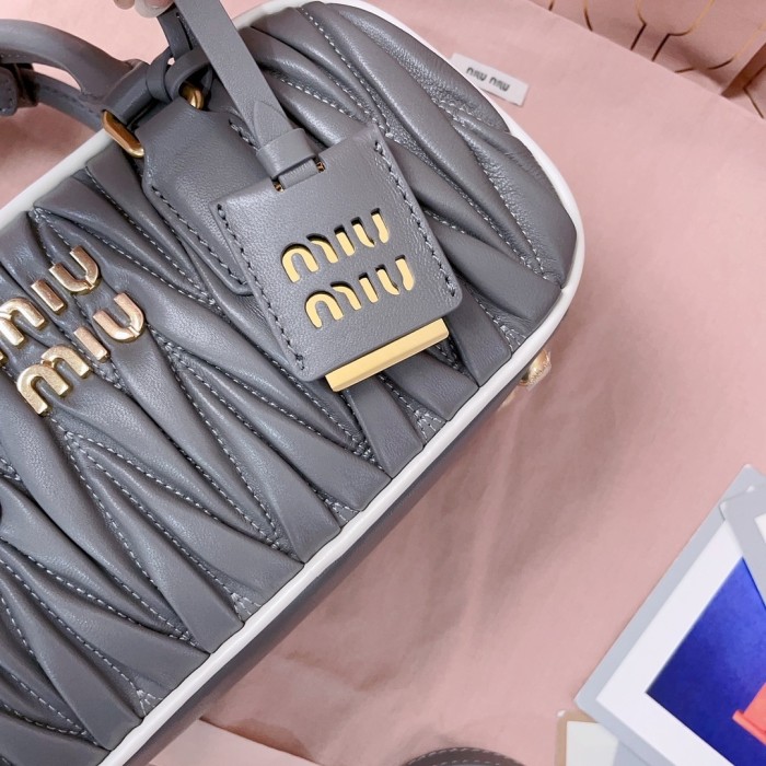 Arcadie Matelassé Nappa Leather Bag“22*10.5*7.5CM”-0301=
