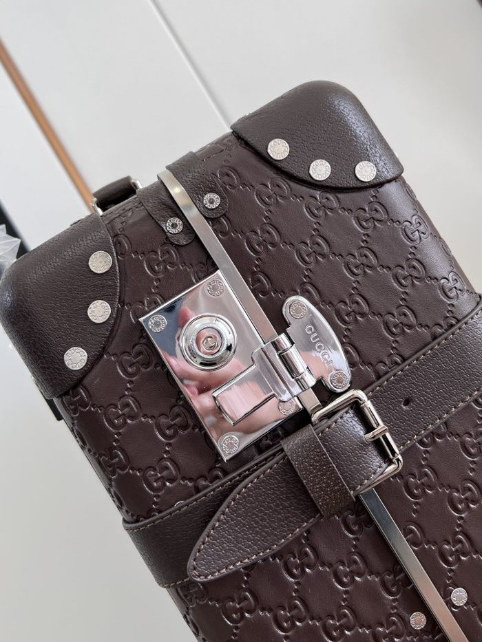 Embossed Leather Trolley 20 inch  -0051=