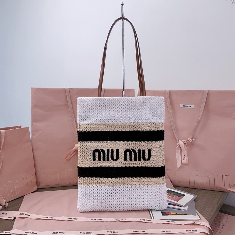 Raffia-Effect Woven Tote Bag“38*30CM”-056=