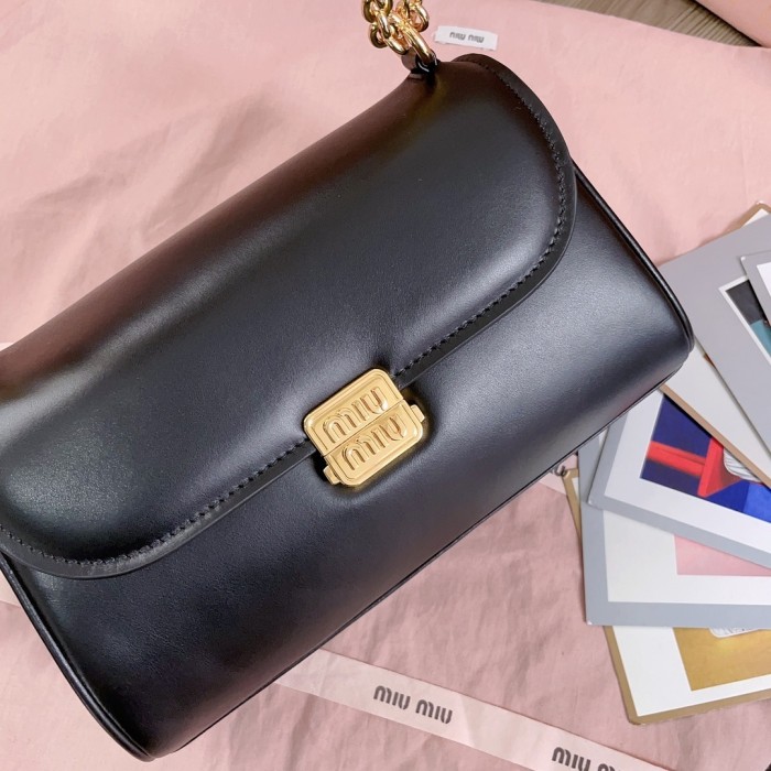 Nappa Leather Shoulder Bag“24*13.5*9CM”-0501=