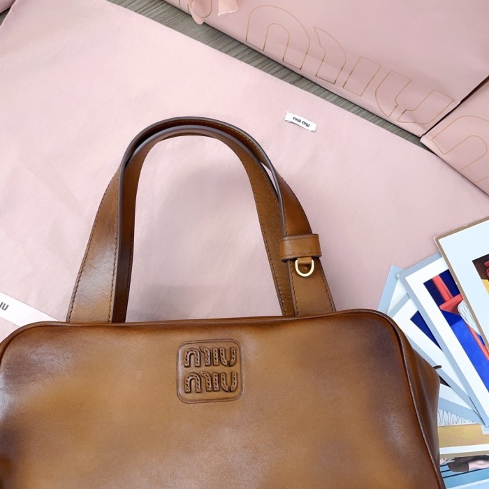 Leather Top-Handle Bag“28*15*13CM”-068=