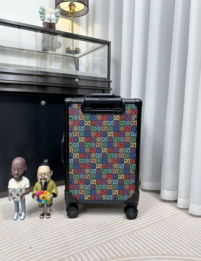 Embossed Leather Trolley 20 inch  -0051=