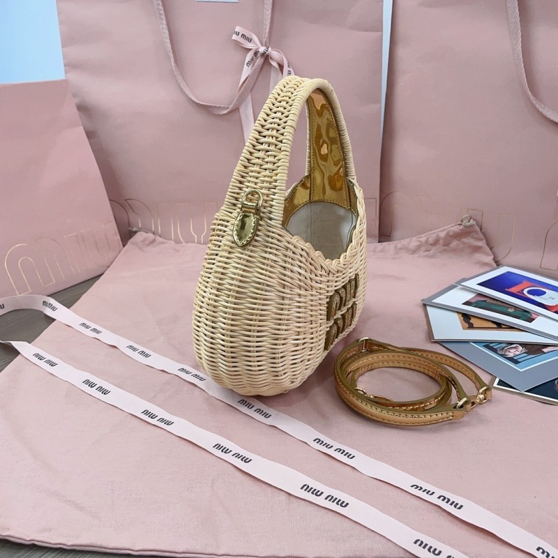 Wander Wicker Hobo Bag“20*17*6CM”-087=