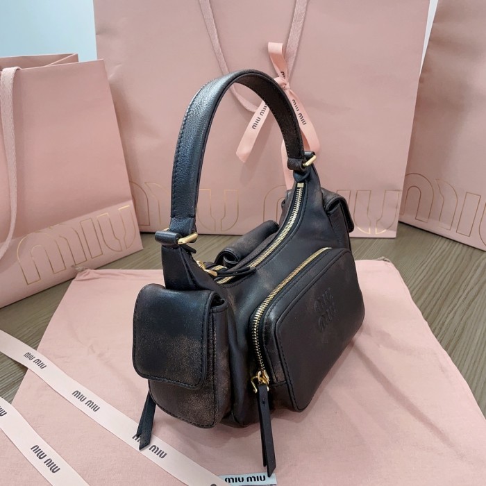 Nappa Leather Pocket Bag“21*12*6CM”-0301=