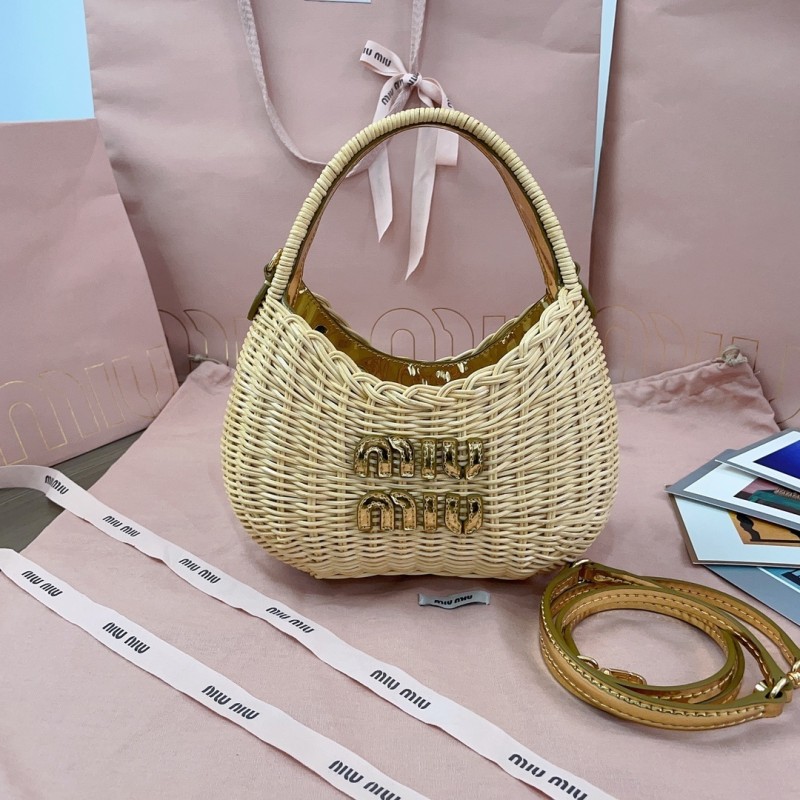 Wander Wicker Hobo Bag“20*17*6CM”-087=