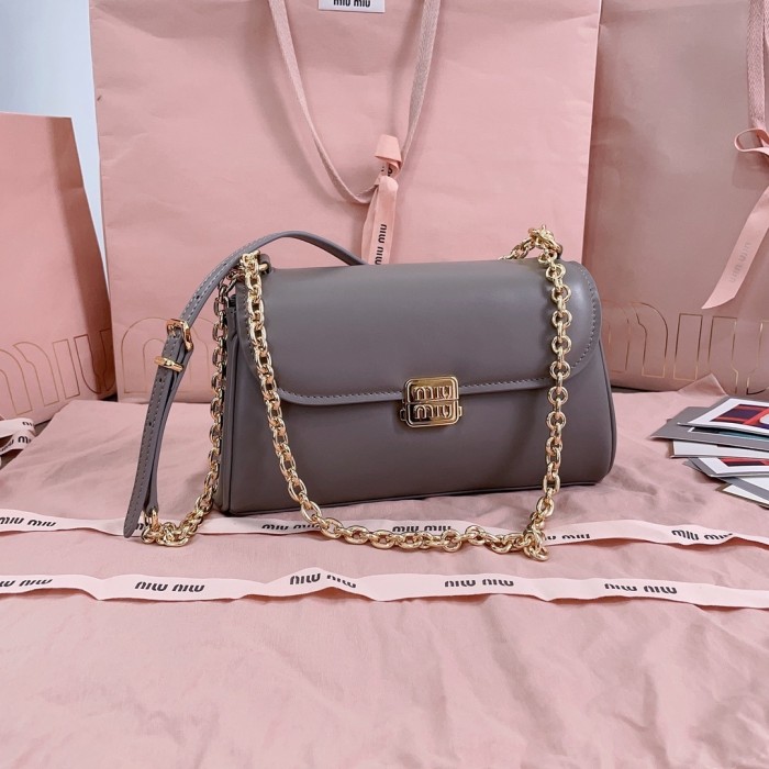 Nappa Leather Shoulder Bag“24*13.5*9CM”-0501=