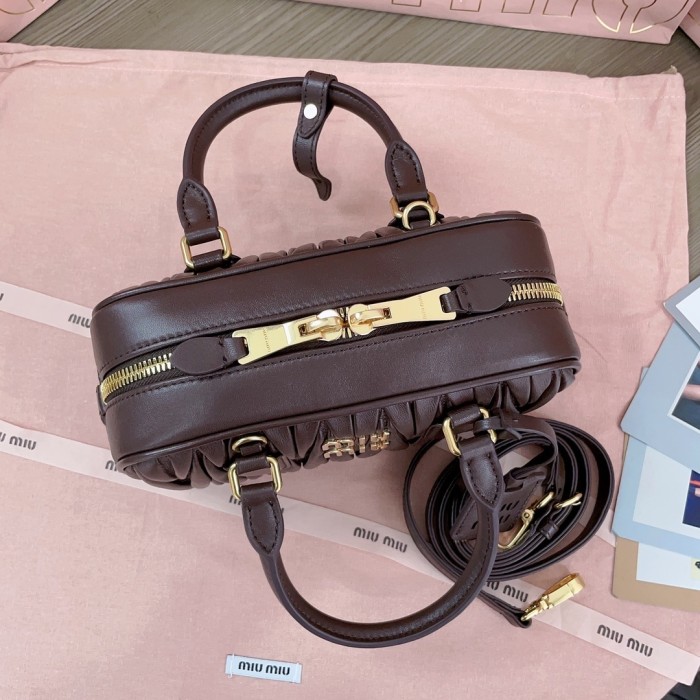 Arcadie Matelassé Nappa Leather Bag“22*10.5*7.5CM”-0301=