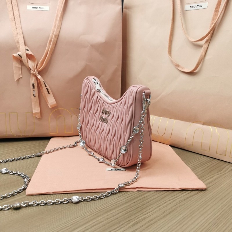Matelassé Nappa Leather Shoulder Bag“21*16.5*5.5CM”-089=