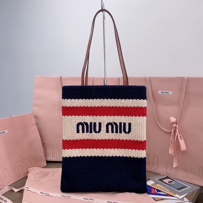 Raffia-Effect Woven Tote Bag“38*30CM”-056=