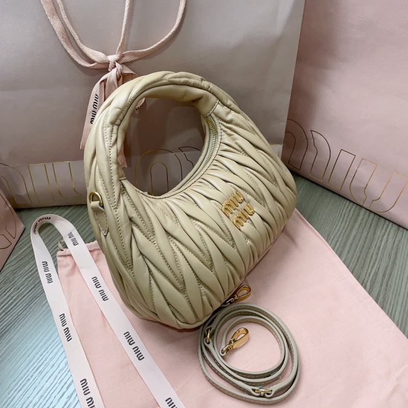 Wander Matelassé Nappa Lleather Hobo Bag“23*13*7CM”-059=
