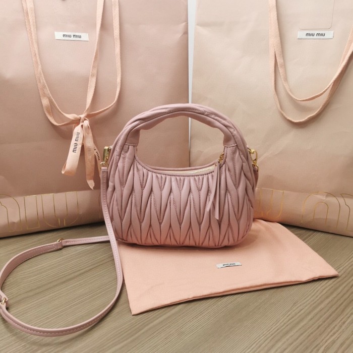 Wander Matelassé Nappa Lleather Hobo Bag“23*13*7CM”-059=