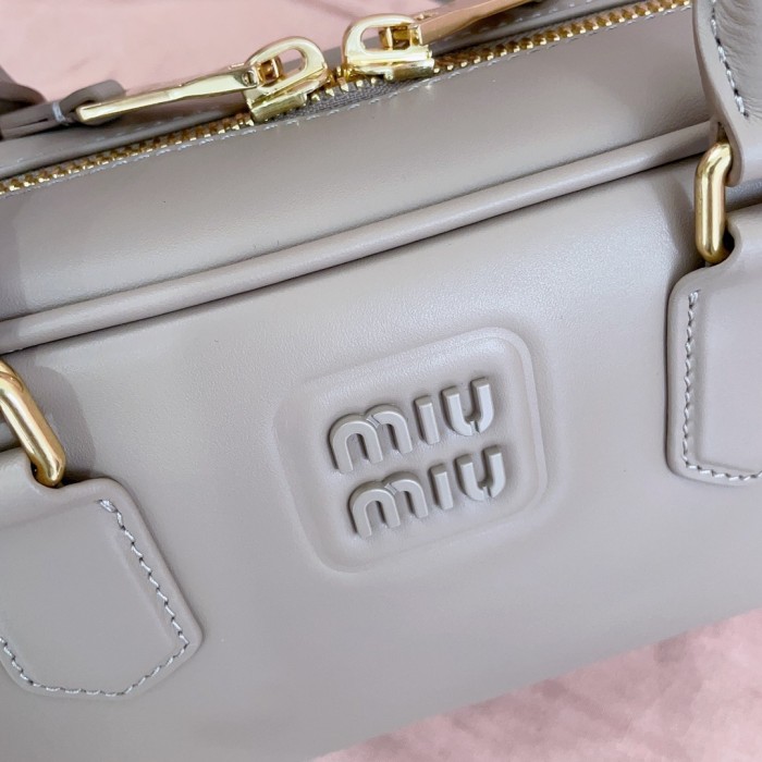 Cognac Arcadie Matelassé Nappa Leather Bag“27*12*9CM”-0801=
