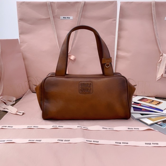 Leather Top-Handle Bag“28*15*13CM”-068=