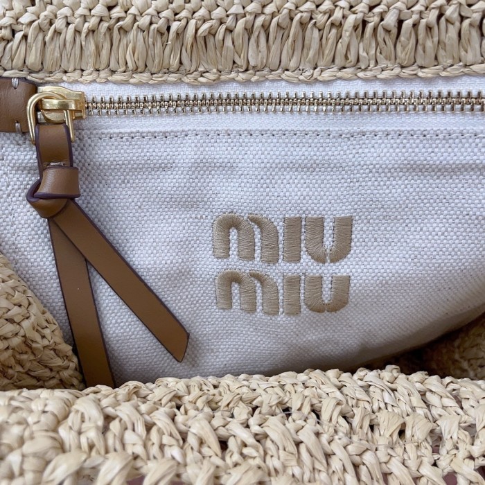 IVY Raffia-Effect Crochet Fabric Tote Bag“22.5*22*7.5CM”-008=