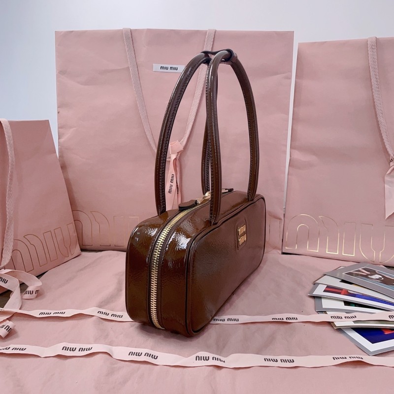 Beau Leather Top-Handle Bag“28*12*9CM”-089=