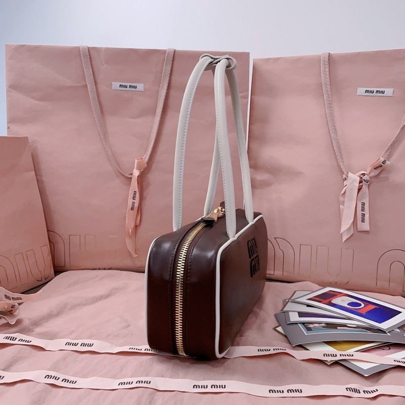 Beau Leather Top-Handle Bag“28*12*9CM”-089=