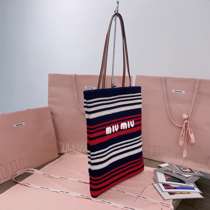 Raffia-Effect Woven Tote Bag“38*30CM”-056=
