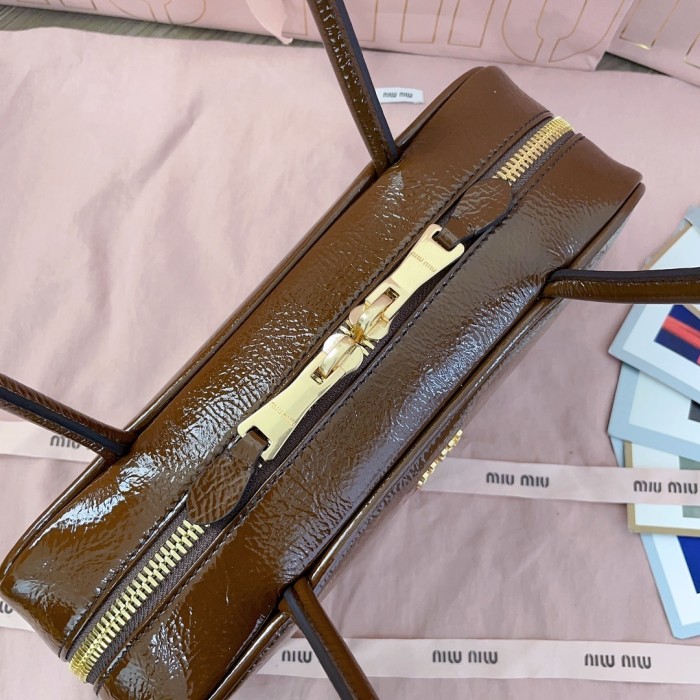 Beau Leather Top-Handle Bag“28*12*9CM”-089=