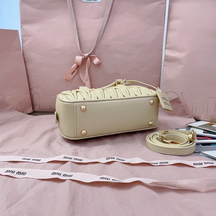 Arcadie Matelassé Nappa Leather Bag“22*10.5*7.5CM”-0301=