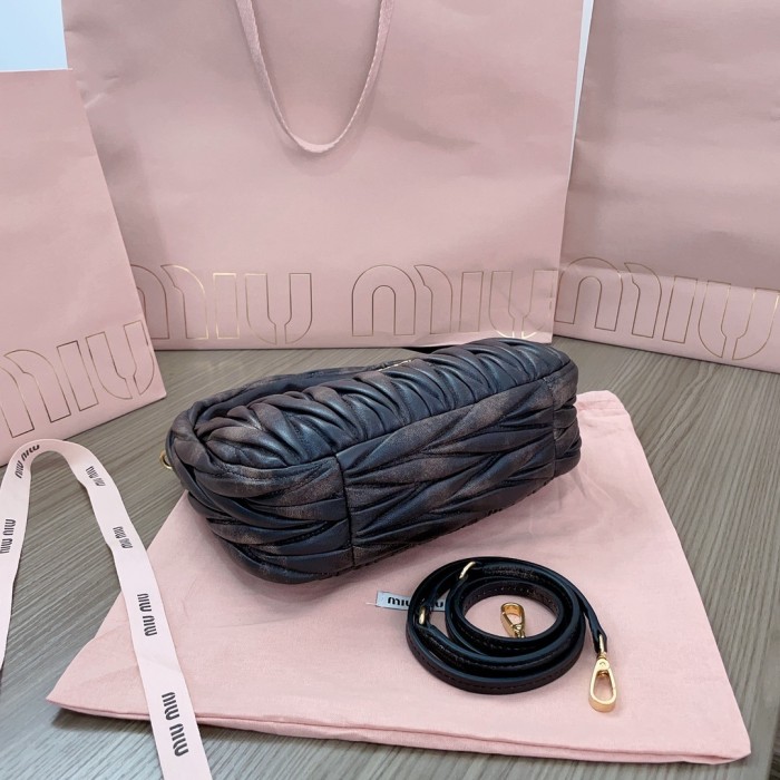 Wander Matelassé Nappa Lleather Hobo Bag“23*13*7CM”-059=
