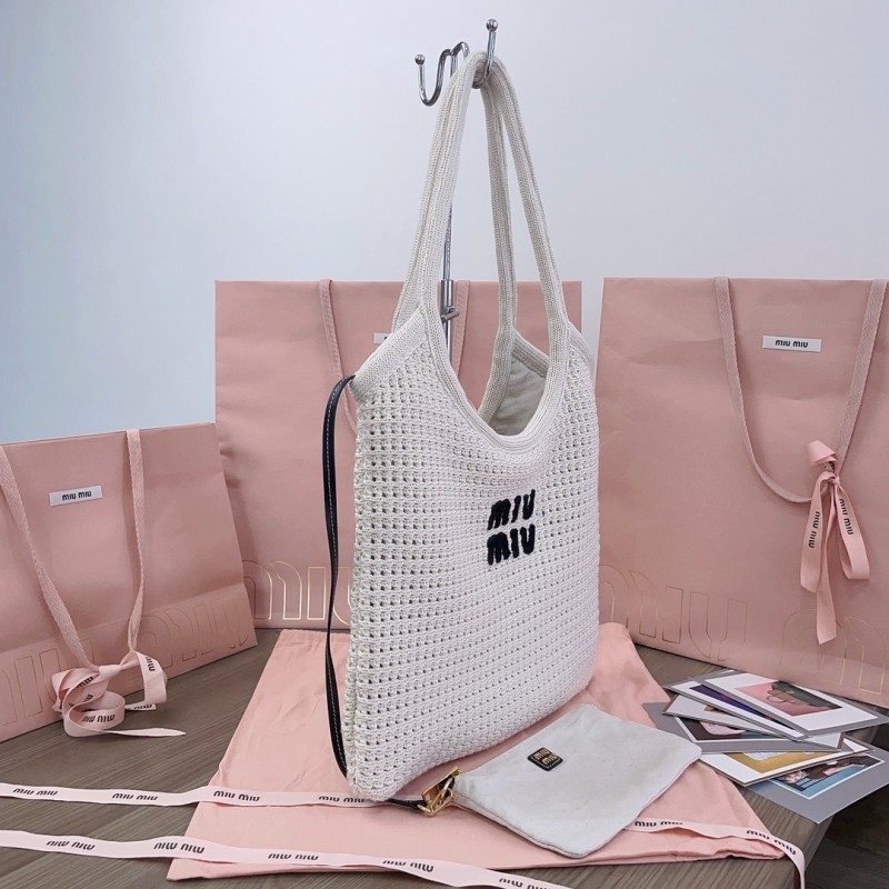 IVY Raffia-Effect Woven tTote Bag“40*35CM”-008=