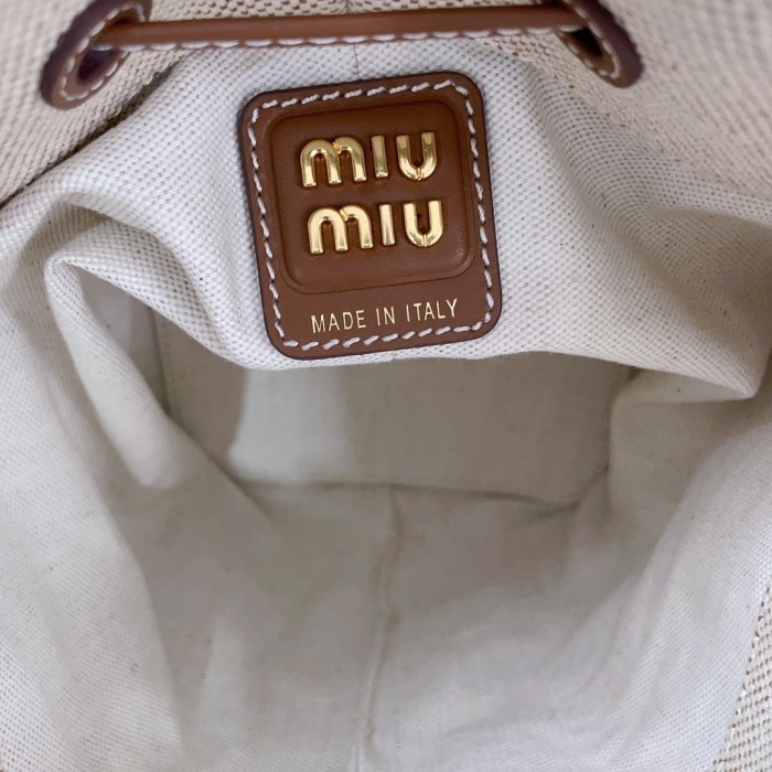 Canvas And Leather Bucket Bag“22.5*16*14CM”-037=