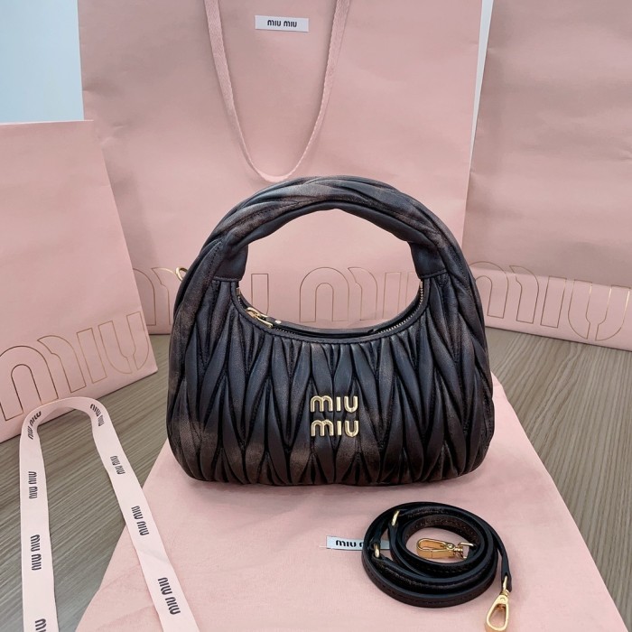 Wander Matelassé Nappa Lleather Hobo Bag“23*13*7CM”-059=