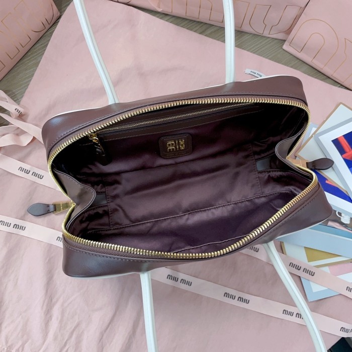 Beau Leather Top-Handle Bag“28*12*9CM”-089=