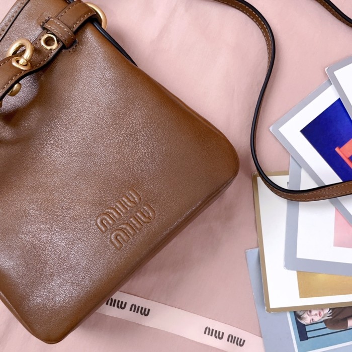 Nappa Leather Bag“18*17*4.5CM”-086=