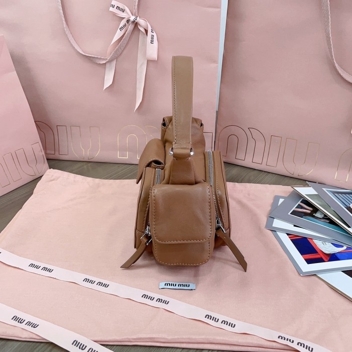 Nappa Leather Pocket Bag“21*12*6CM”-0301=
