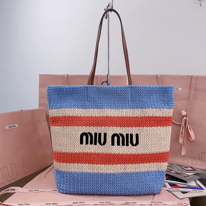 Raffia-Effect Woven Tote Bag“21*14*12CM”-088=