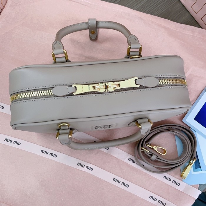 Cognac Arcadie Matelassé Nappa Leather Bag“27*12*9CM”-0801=