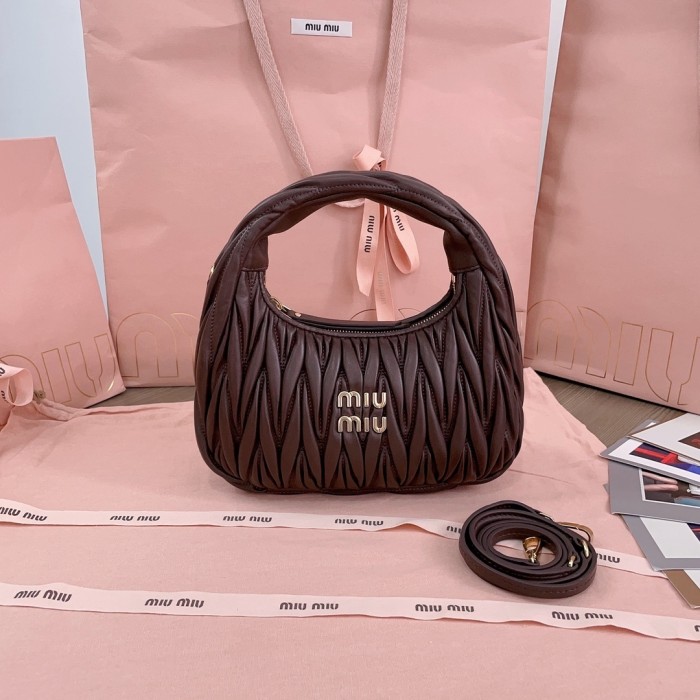 Wander Matelassé Nappa Leather Hobo Mini-Bag“23*13*7CM”-059