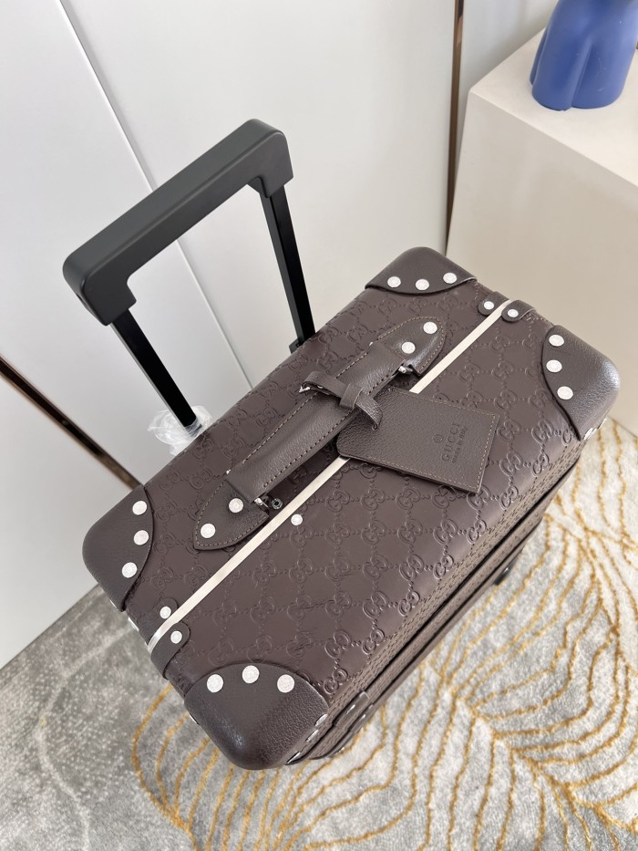 Embossed Leather Trolley 20 inch  -0051=