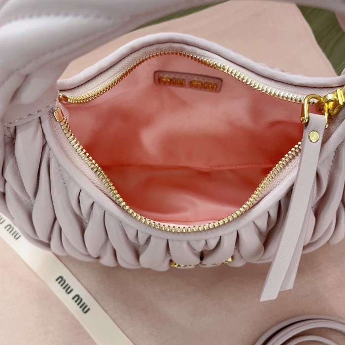 Wander Matelassé Nappa Lleather Hobo Bag“23*13*7CM”-059=