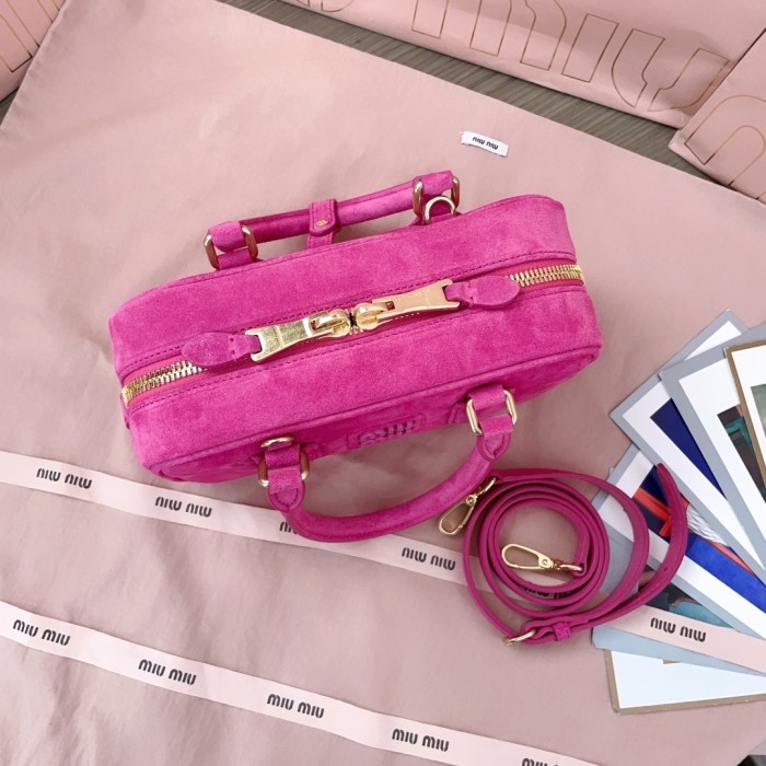 Arcadie Padded Suede Top-Handle Bag“22*10.5*7.5CM”-068=